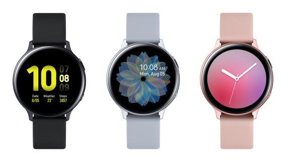 New Samsung Galaxy Watch Active2 aluminium models.