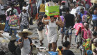 While the streets of Port-au-Prince were calm on Sunday, government officials worry about what lies ahead and have requested US and UN military assistance.