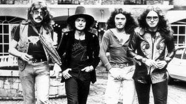 Ritchie Blackmore, second from left, when he was part of the band Deep Purple. 