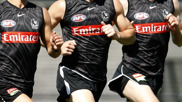Collingwood had 17 AFL players not report to training on Monday.