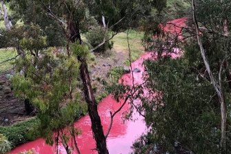 The EPA is investigating the pink pollution.