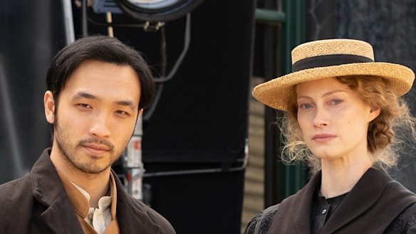 Yoson An and Alyssa Sutherland in New Gold Mountain.