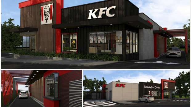 An artist's impressions of the proposed KFC development at Wright.