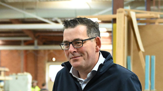 Victorian Premier Daniel Andrews in Blackburn on Thursday.