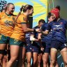 Australia could be in for a double delight at the Perth Rugby Sevens, with try-scoring machine Maddison Levi powering the women into the semi-finals, and the men also making the final four with an upset win over Olympic champions France.