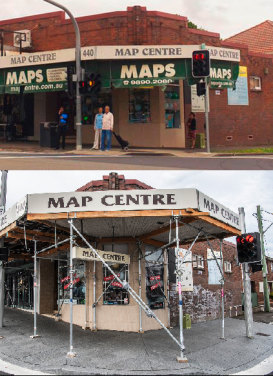 Map Centre Parramatta as it was (top) and (below) as it is now.