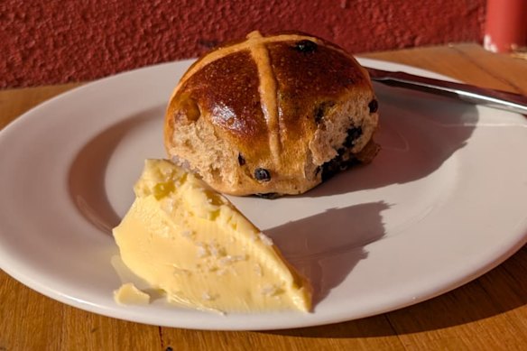 Akimbo's buns are tender and crammed with plumped fruit.