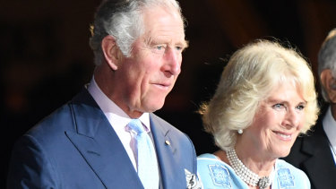 Prince Charles and Camilla, Duchess of Cornwall, during the ceremony.