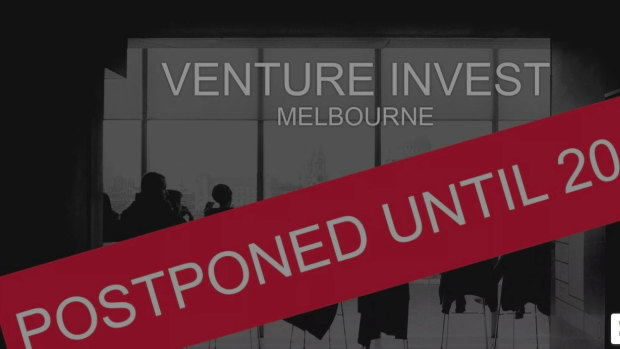 Venture Invest Melbourne conference postponed.