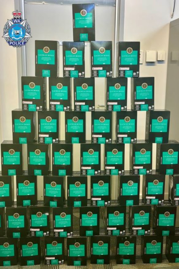 The 50 cases of cask wine.