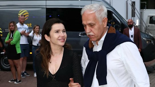 Zigmunt Solorz, founder of Cyrfowy Polsat, with his wife, Justyna Kulka.