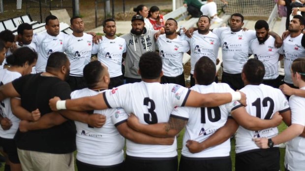 Highlight: The Fiji team singing the hymn that delighted the crowd.