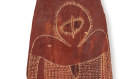 Double Wanjina, c.1978, by Alec Mingelmanganu, carries an estimate of $8000 to $12,000 in Deutscher + Hackett’s March 26 auction of Important Australian Indigenous Art. 