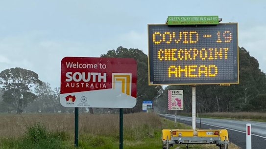 The Victorian-South Australian border.