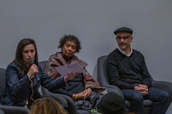 Shatha Safi speaks at the Black-Palestinian Solidarity Conference held at Melbourne University in November 2019.