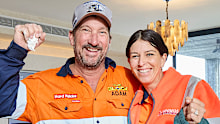 EMBARGOED: 6TH SEPTEMBER 2026: ADAM AND JOLENE LIVING, DINING AND ALFRESCO WEEK 5. HOUSE 1