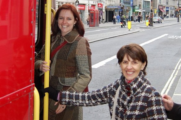 Helen Lister with her daughter Angie in London, 2010.