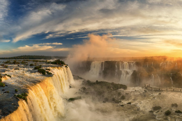 The Iguazu Falls at fuller times.