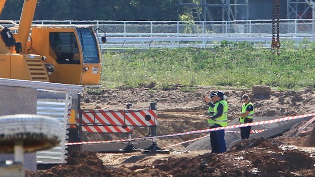 Two men were crushed to death during the redevelopment of Eagle Farm Racecourse in 2016.