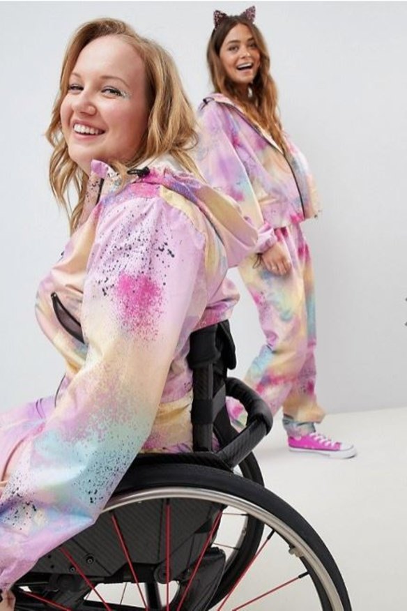 Models wearing the new ASOS 'wheelchair friendly' suit.