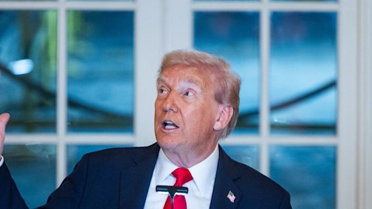 President Donald Trump told a donors’ dinner he was stunned to discover there were no zoning restrictions at the White House.
