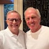 PM Anthony Albanese with golfer Greg Norman.