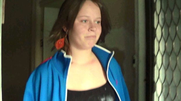 Katrina Bohnenkamp in a police video on October 25, 2012, the day before she was last seen.
