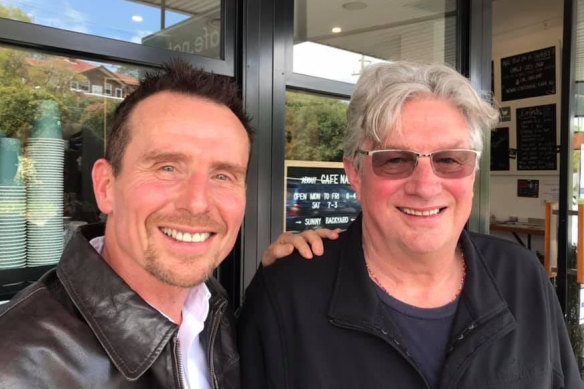 Jason Dasey with Andrew 'Greedy' Smith from Mental As Anything.