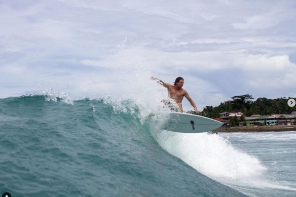 Bodhi Mani Risby-Jones, 23, has been arrested while on a surfing holiday in Aceh.