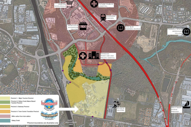 A map of the Dreamworld expansion masterplan.