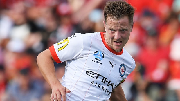 Melbourne City fall to Adelaide as skipper Jamieson sees red