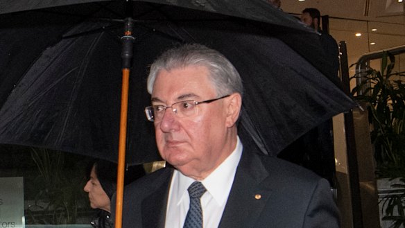 Holding Redlich national managing partner Ian Robertson outside the ICAC on Wednesday.