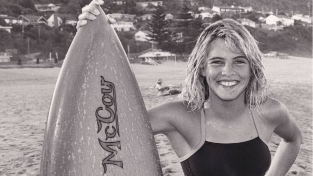 A 14-year-old Pam Burridge on Avalon Beach.