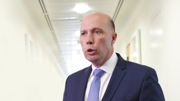 Peter Dutton speaks to the media after his failed challenge.