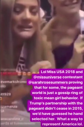 The Instagram account Diet Prada criticised the video of Miss USA and Miss Australia.