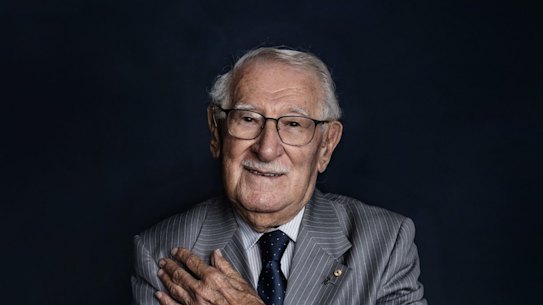 Eddie Jaku during a photo shoot last year. 