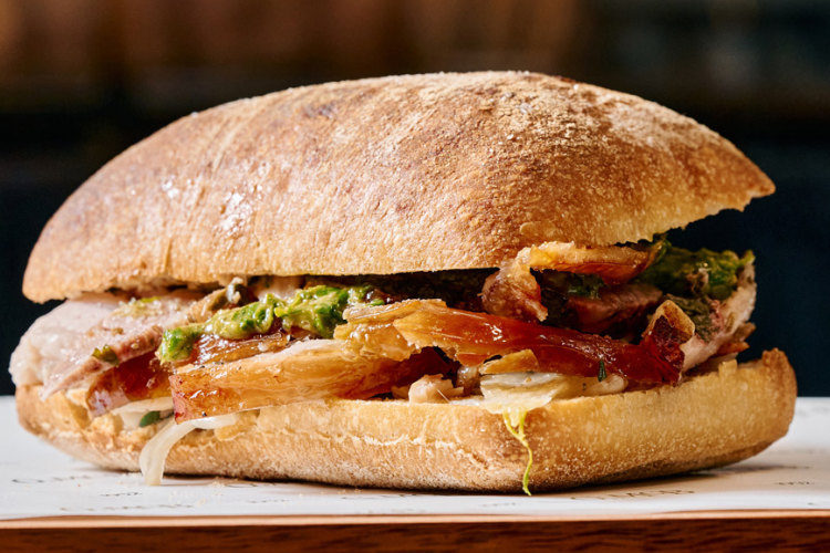 The hefty porchetta roll at G. McBean Family Butcher.