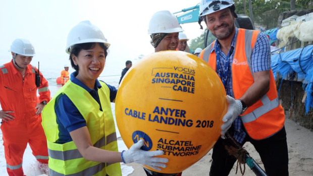 Vocus' Singapore Perth cable landed in Anyer, Indonesia earlier this month.