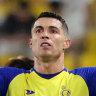 Cristiano Ronaldo playing for Al Nassr in the Saudi Pro League.