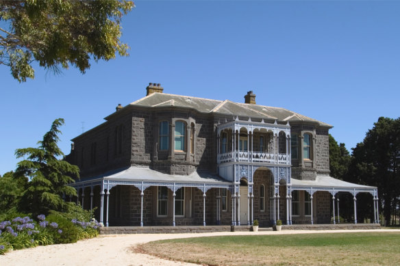 Barwon Park in Winchelsea, Thomas Austin’s home, where the rabbit plague began.