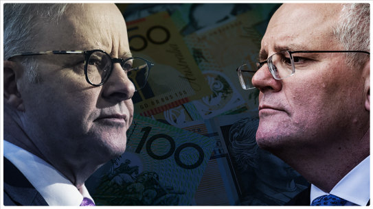 Anthony Albanese and Scott Morrison