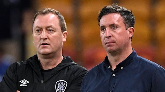 Tony Grant and Robbie Fowler, the new brains trust at Brisbane Roar.