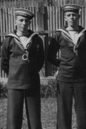 Jim Black, left, sent out SOS message before HMAS Vampire sunk.