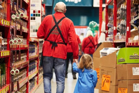 Thirty per cent of the Bunnings store workforce are aged over 50; 14 per cent are over 60.