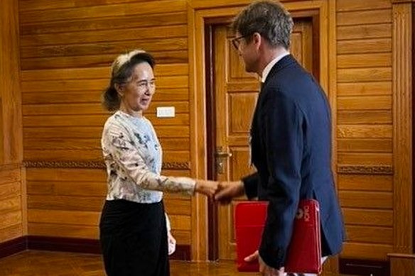This image of Aung San Suu Kyi is the first to emerge for more than five years.
