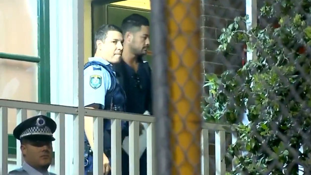 Hayne spent around 10 hours at the police station, while his bail conditions were deliberated.