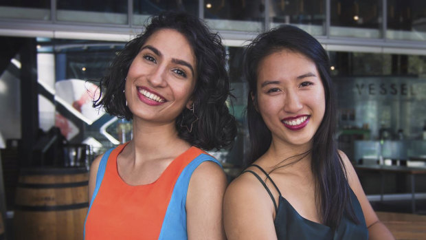 Mariam Mohammed (L) and Mellisa Ma (R), co-founders of MoneyGirl.  