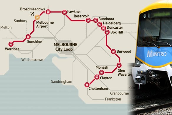 The proposed suburban rail loop would intersect with 10 other rail lines.