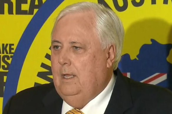 Clive Palmer led the list of big spenders with $5.9 million in donations to his United Australia Party in the year to June 30.