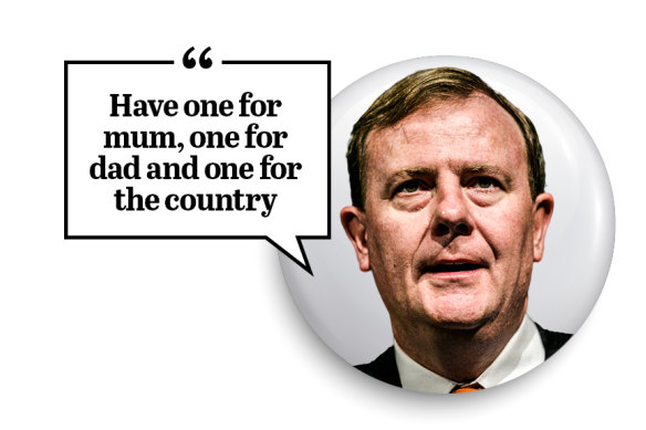 Peter Costello’s baby bonus came with this advice in 2004.